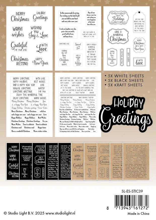 SL Sticker Pad X-Mas Sentiments Essentials 15 Sheets-2
