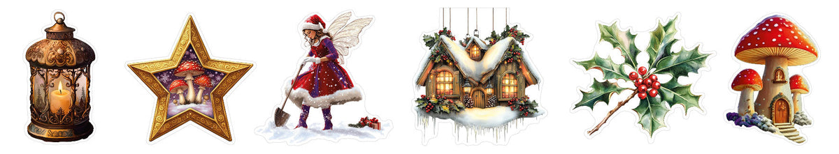SL Clear Stickers Fairy Christmas 6 Designs Essentials 5 Meter-2
