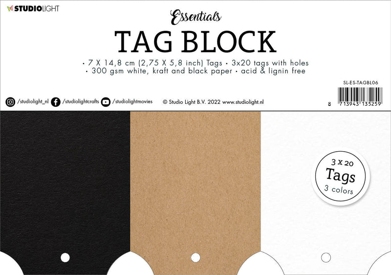SL Tag Block Ticket Tag Essentials 148x210x8mm 60 Tags nr.06-3