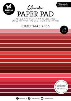 SL Unicolor Paper Pad Christmas Reds  Essentials 36 SH-1