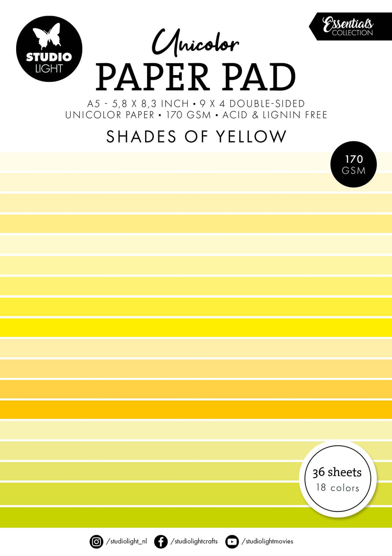 SL Unicolor Paper Pad Shades Of Yellow Essentials 36 SH-1