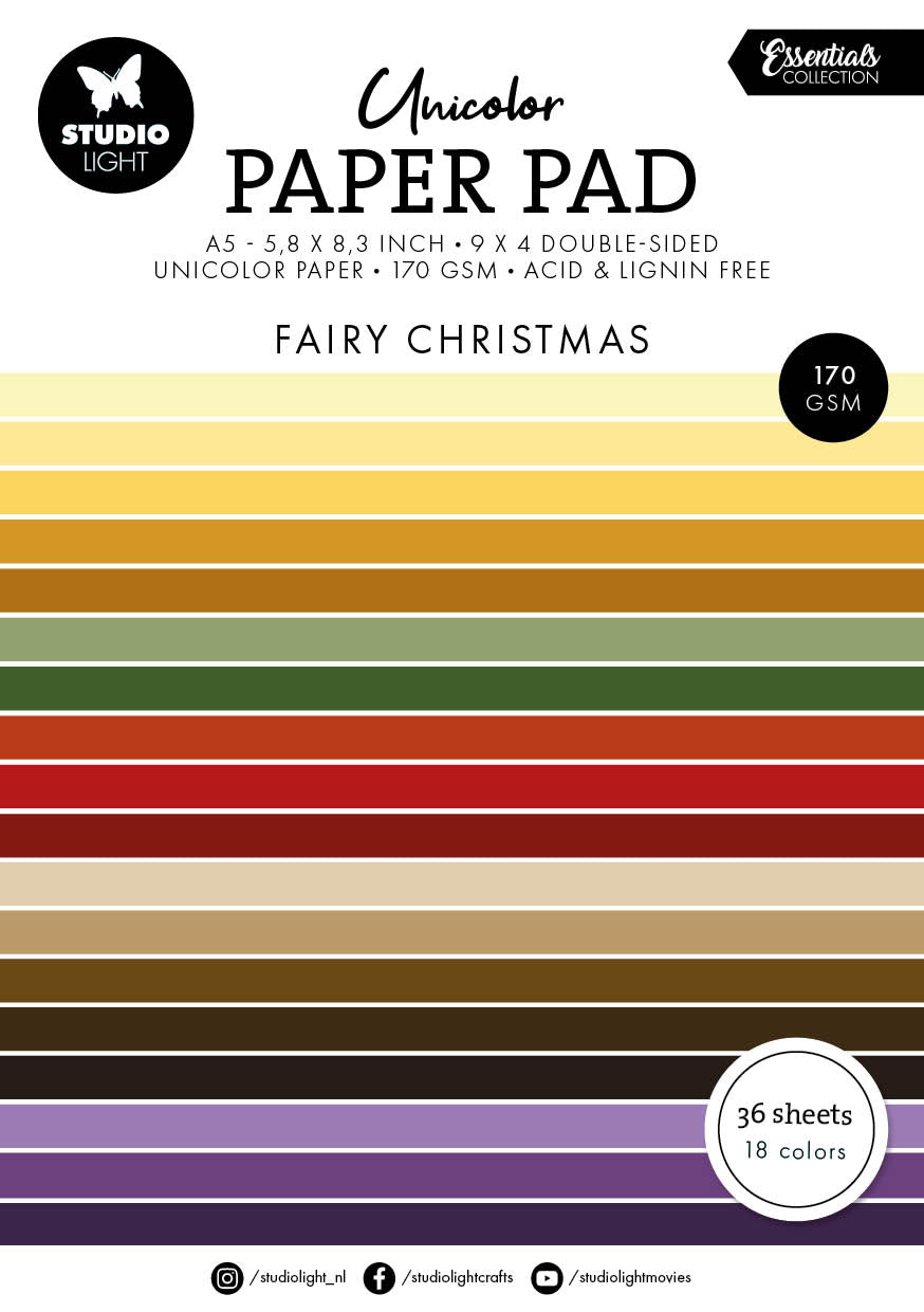 SL Unicolor Paper Pad Fairy Christmas Essentials 36 Sheets-1