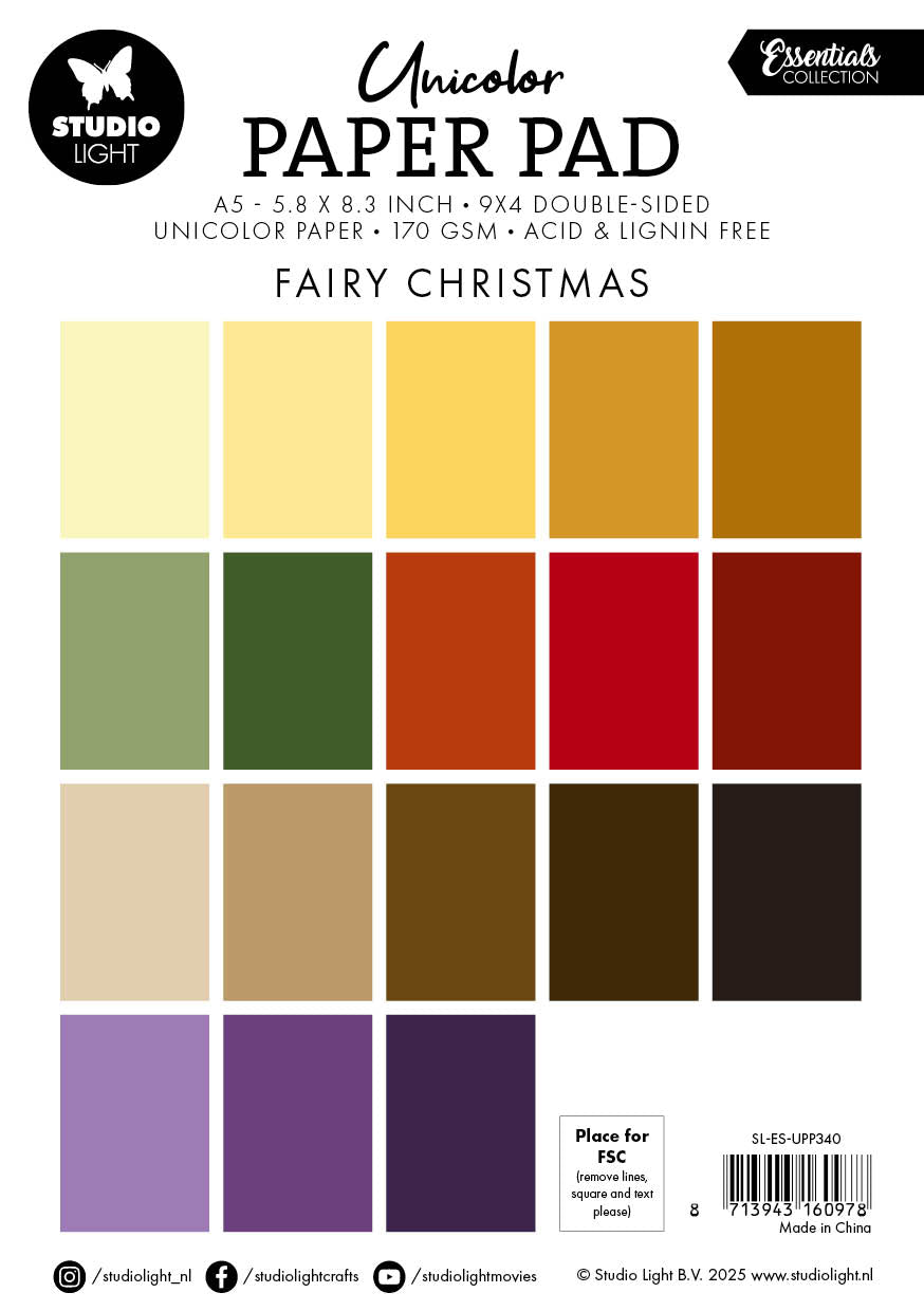 SL Unicolor Paper Pad Fairy Christmas Essentials 36 Sheets-2