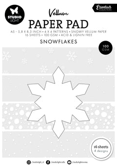 SL Vellum Paper Pad  Snowflakes Essentials 16  Sheets-1