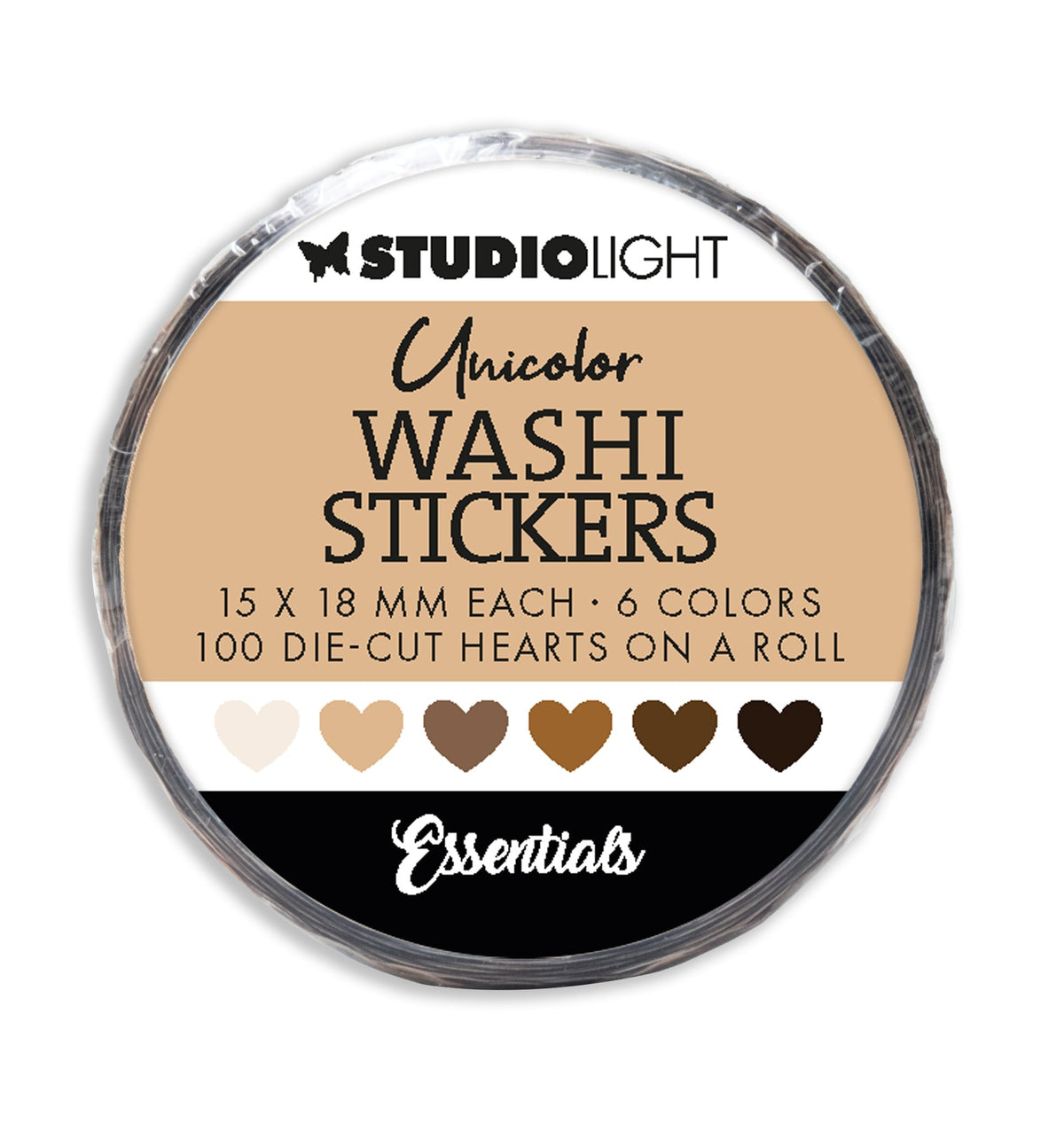 SL Washi Die-Cut Stickers Browns Essentials 1 PC-1