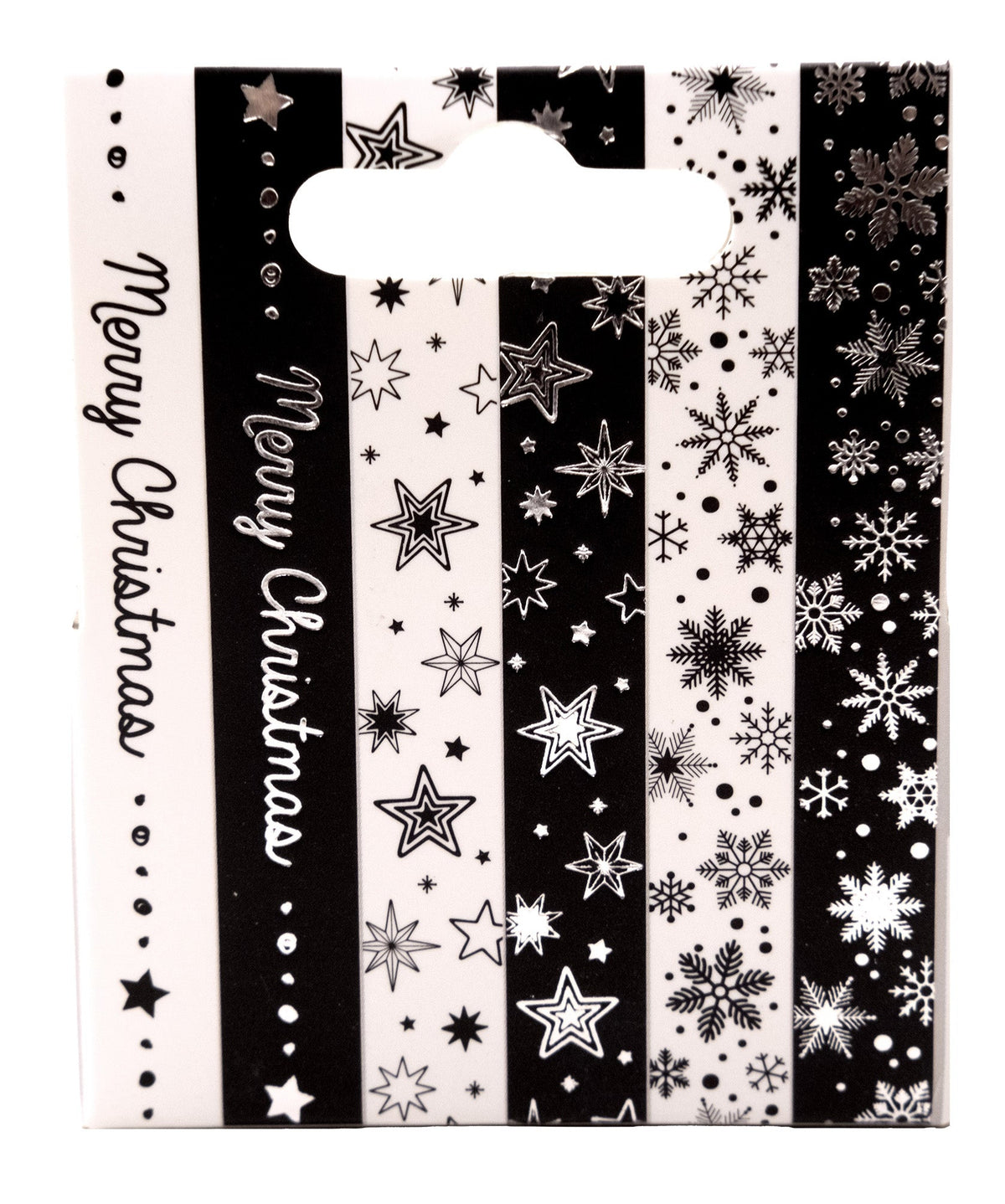SL Washi Tape Black/White - Silver Essentials 6 PC-2