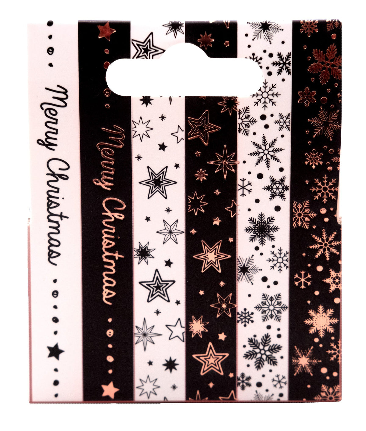 SL Ruban Washi Noir/Blanc - Or Rose Essentiels 6 pièces-2