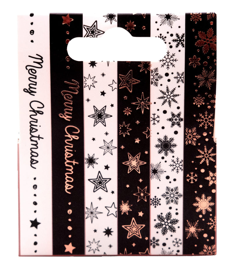 SL Ruban Washi Noir/Blanc - Or Rose Essentiels 6 pièces-2