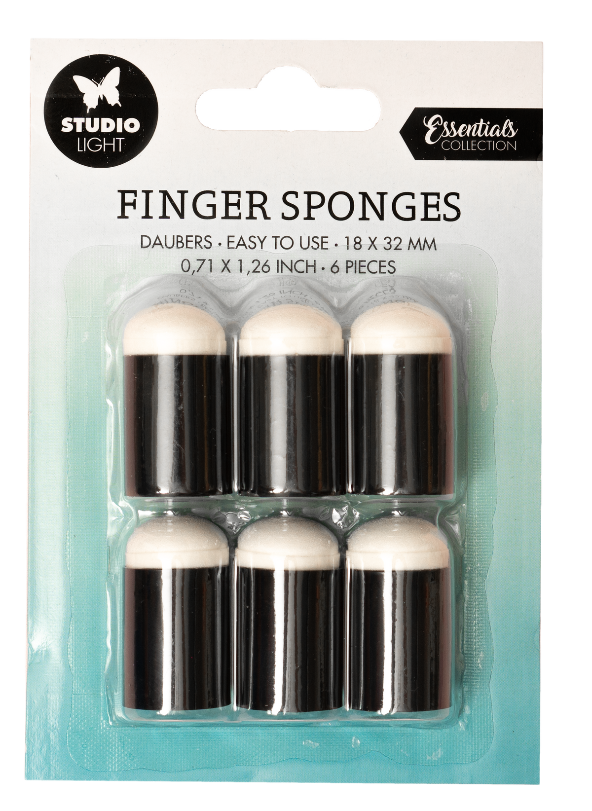 Éponges à Doigt Tampons Encreurs SL Outils Essentiels 32x18x18mm 6 PC nr.06-1