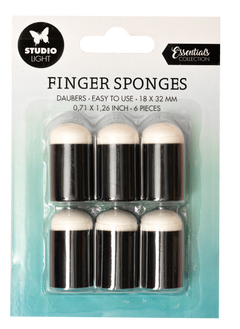 Éponges à Doigt Tampons Encreurs SL Outils Essentiels 32x18x18mm 6 PC nr.06-1
