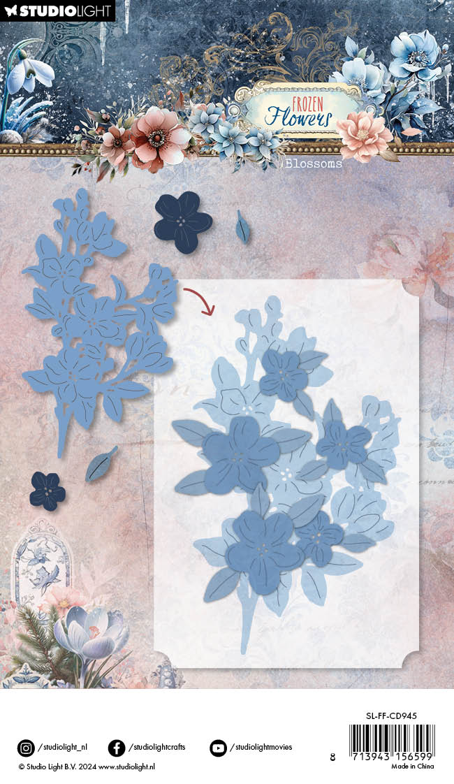 SL Cutting Die Blossoms Frozen Flowers 5 PC-2