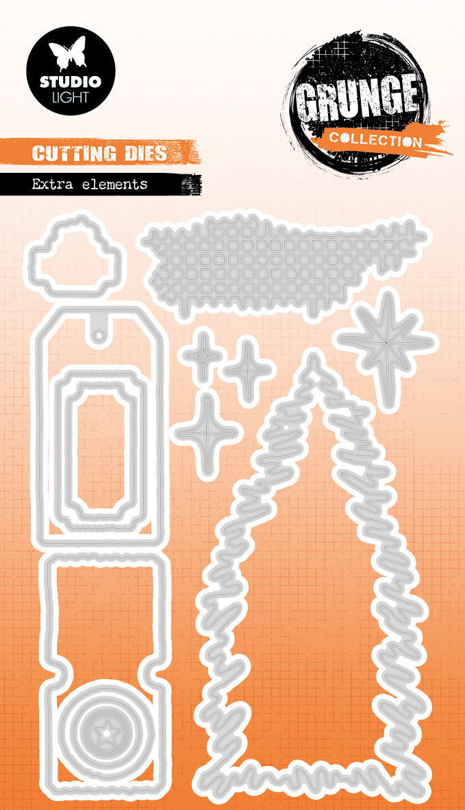 SL Cutting Die Extra Elements Grunge Collection 14 Pieces-1