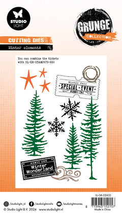 GR Cutting Die Winter Elements Grunge Collection 12 PC-2