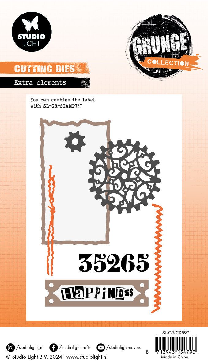 SL Cutting Die Extra Elements Grunge Collection 10 PC-2
