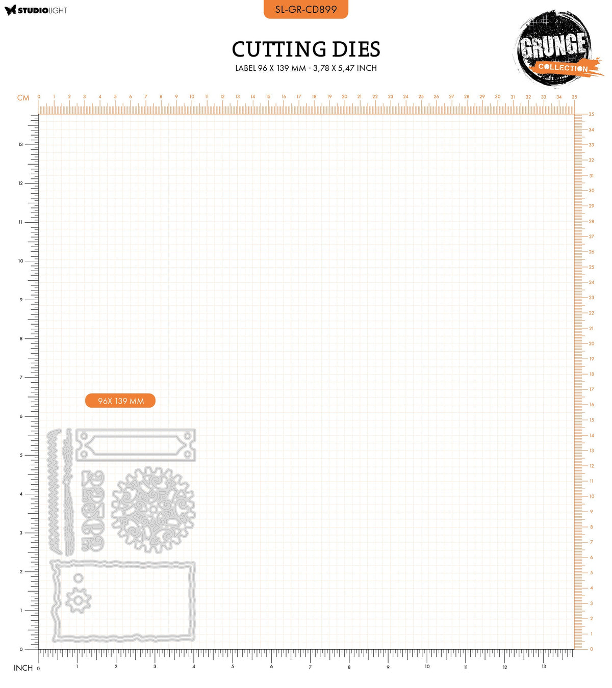 SL Cutting Die Extra Elements Grunge Collection 10 PC-3