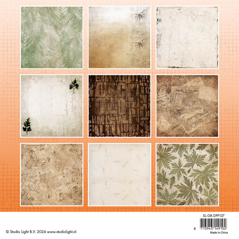 SL Paper Pad Grunge Botanics Grunge Collection 36 SH-2