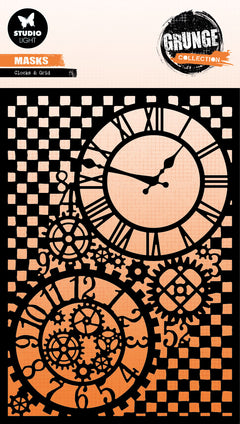 SL Mask Clocks & Grid Grunge Collection 1 PC-1