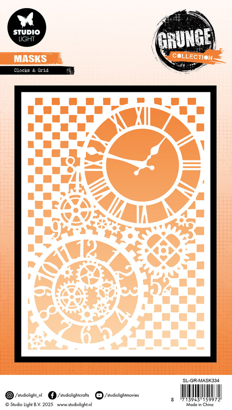 SL Mask Clocks & Grid Grunge Collection 1 PC-2
