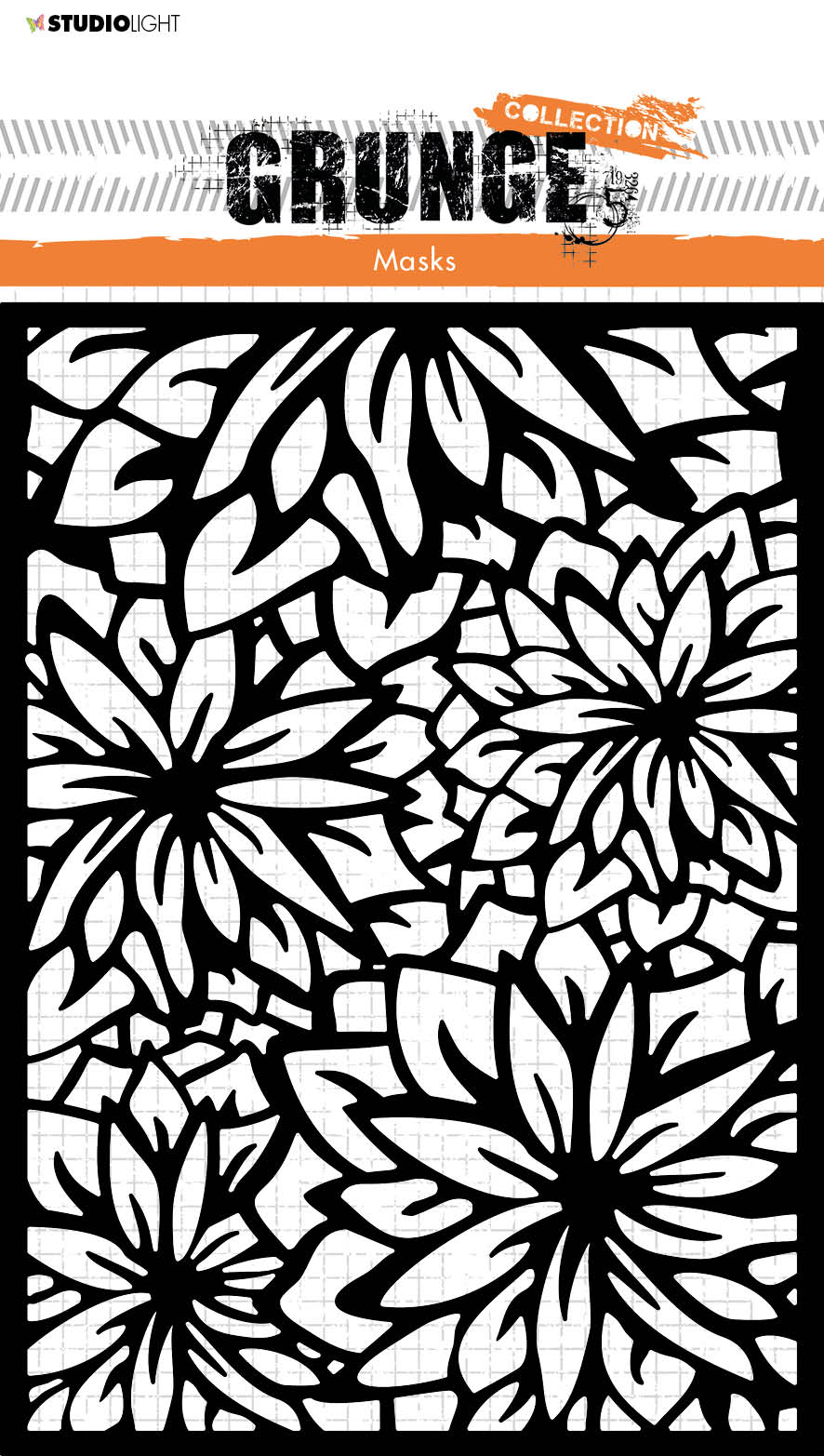 SL Mask Flower Background Grunge Collection 210x148x1mm 1 PC nr.99-1