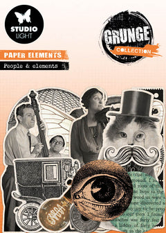 SL Paper Elements People & Elements Grunge Collection 75x75x1mm 47 PC nr.06-1
