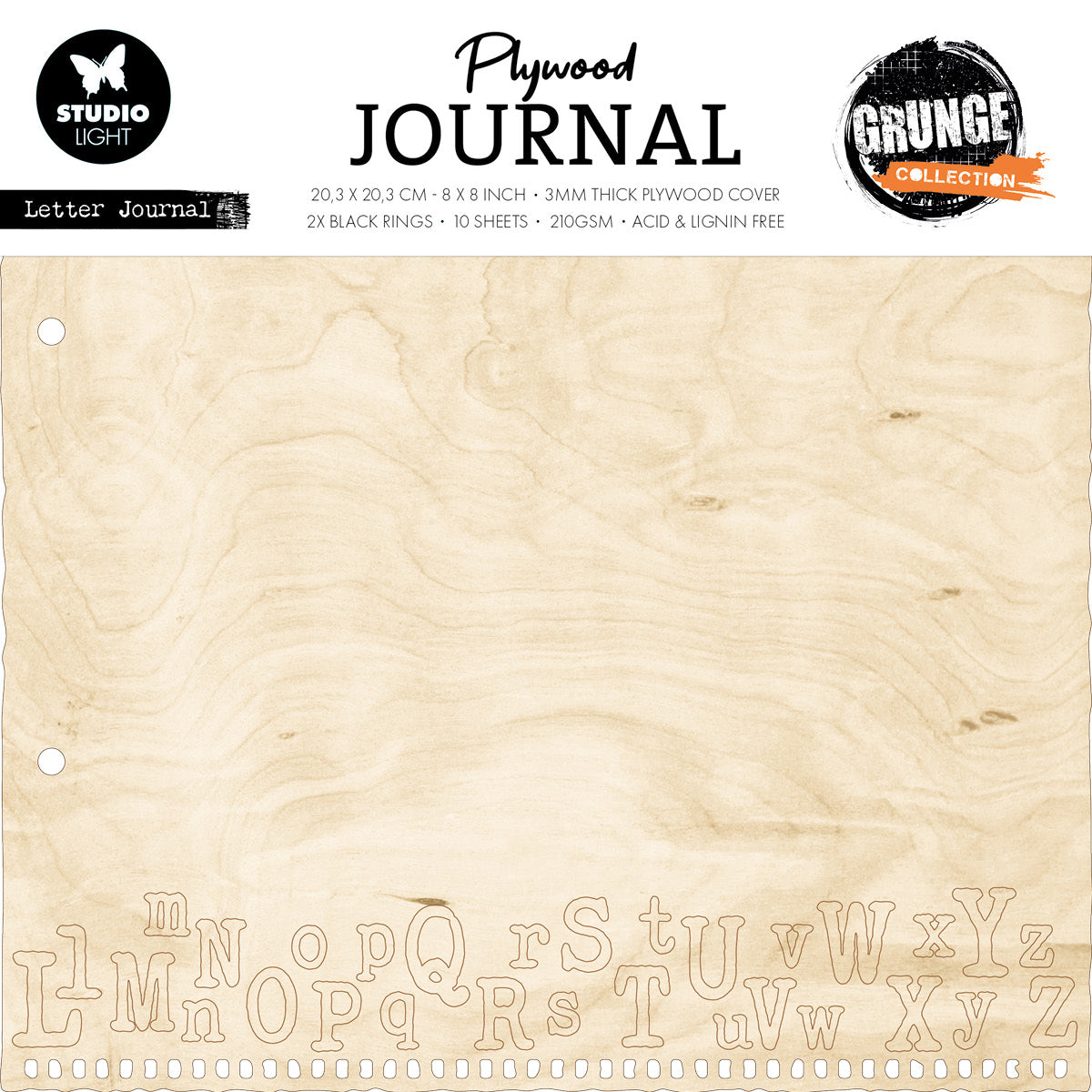 SL Plywood Journal Letter Journal Grunge Collection 14 PC-1