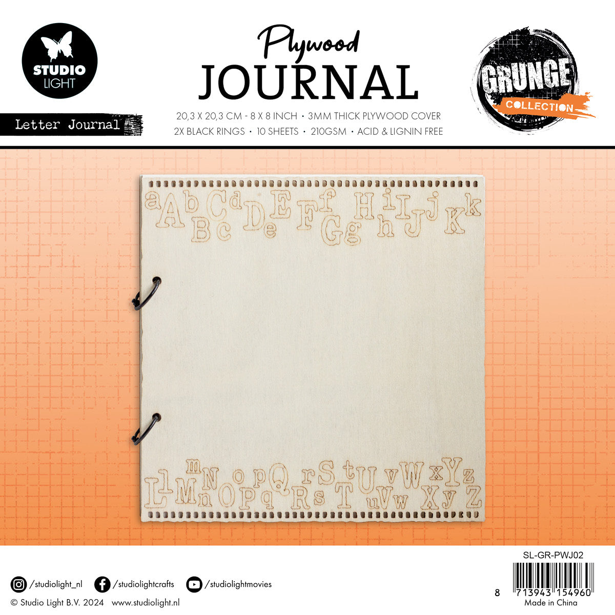 SL Plywood Journal Letter Journal Grunge Collection 14 PC-2