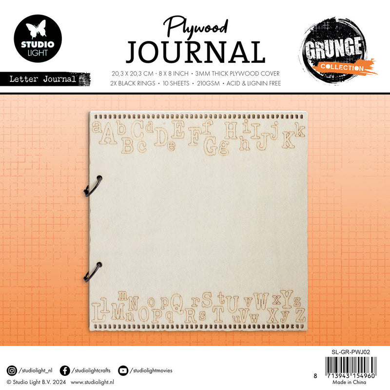 SL Plywood Journal Letter Journal Grunge Collection 14 PC-2