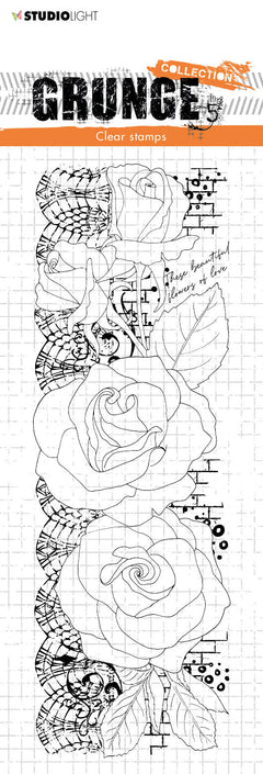 SL Clear Stamp Roses Grunge Collection 210x74x3mm 1 PC nr.202-1
