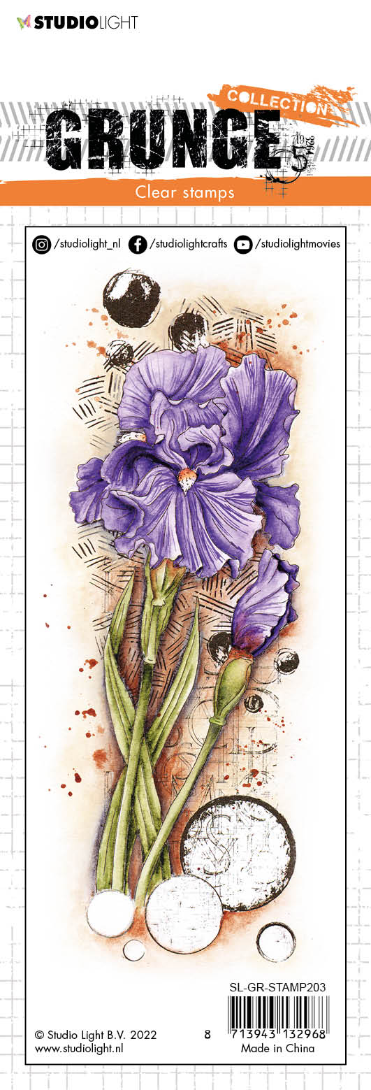 SL Clear Stamp Iris Grunge Collection 210x74x3mm 1 PC nr.203-2