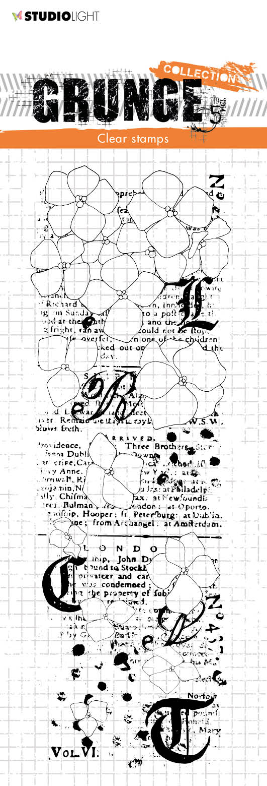SL Clear Stamp Hydrangea Grunge Collection 210x74x3mm 1 PC nr.204-1