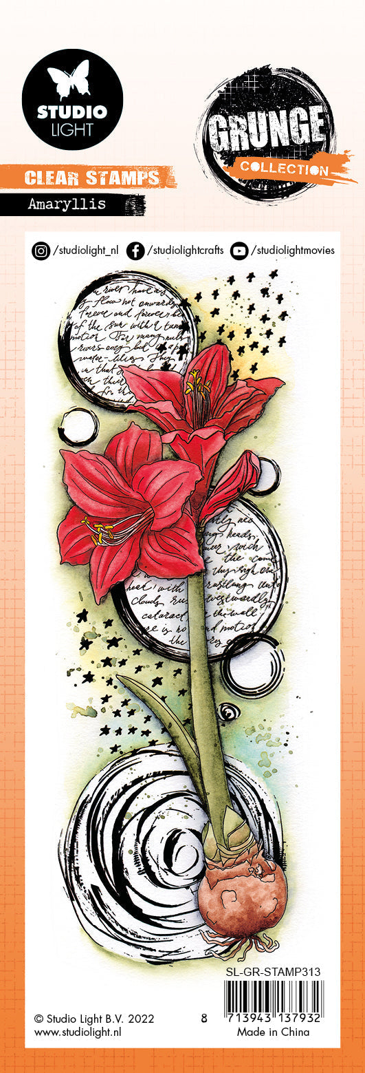 SL Clear Stamp Amaryllis Grunge Collection 210x74x3mm 1 PC nr.313-4