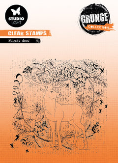 SL Clear Stamp Forest Deer Grunge Collection 130x130x3mm 1 PC nr.320-1