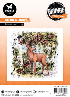 SL Clear Stamp Forest Deer Grunge Collection 130x130x3mm 1 PC nr.320-3