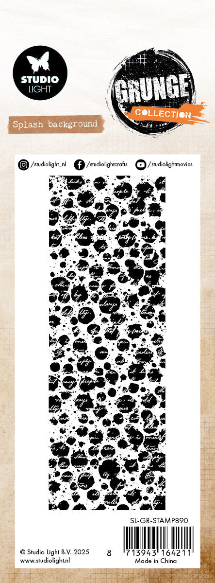 SL Clear Stamp Splash Background Grunge Collection 72x193.6x3mm 1 Pieces-2
