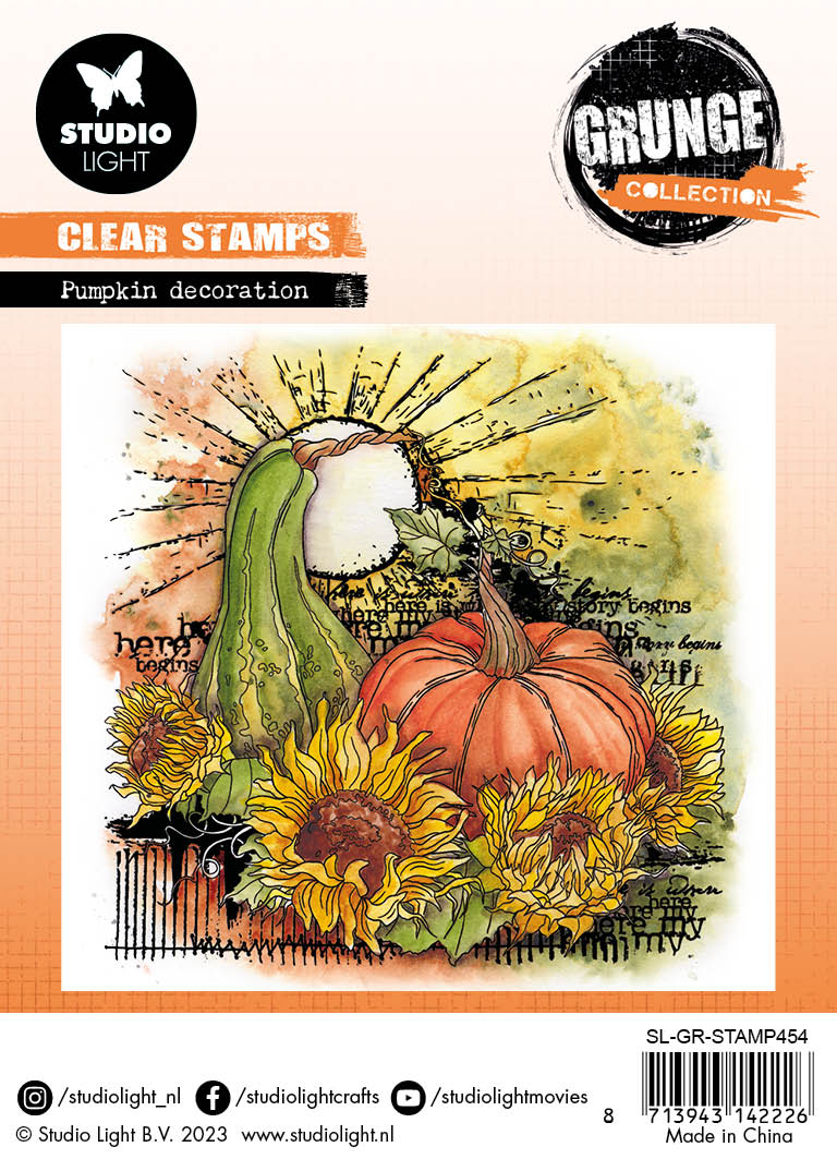 SL Clear Stamp Pumpkins Grunge Collection 122x122x3mm 1 PC nr.454-3