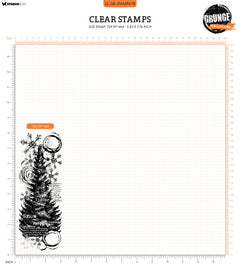 GR Clear Stamp Winter Pine Tree Grunge Collection 1 PC-3