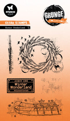 GR Clear Stamp Winter Wonderland Grunge Collection 5 PC-1