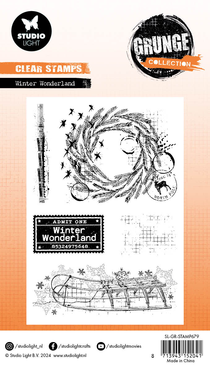 GR Clear Stamp Winter Wonderland Grunge Collection 5 PC-2