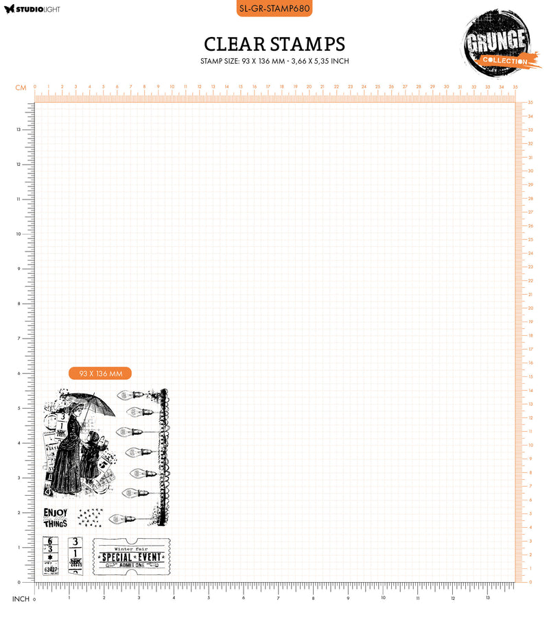 GR Clear Stamp Winter Fair Grunge Collection 7 PC-3