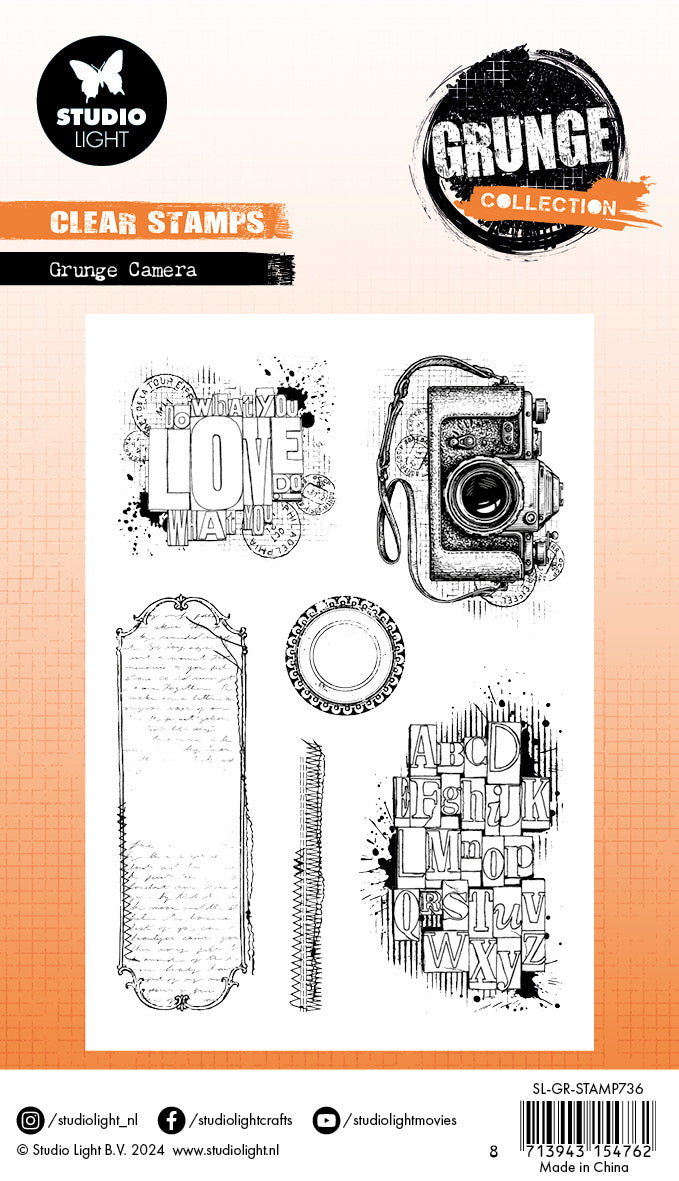 SL Clear Stamp Grunge Camera Grunge Collection 6 PC-2