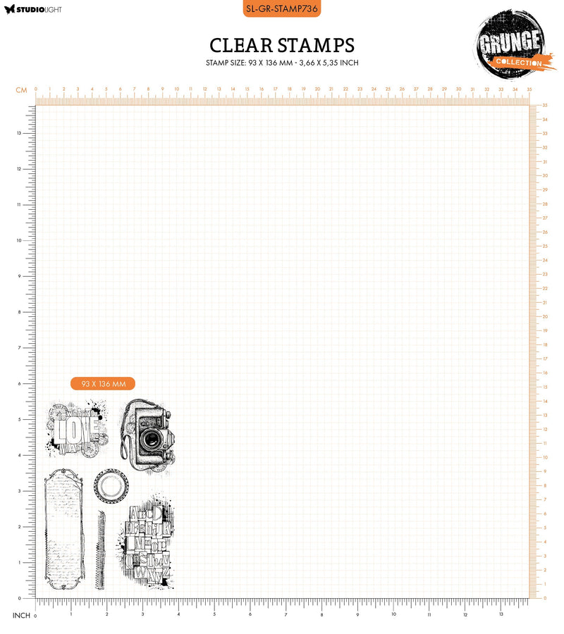 SL Clear Stamp Grunge Camera Grunge Collection 6 PC-3