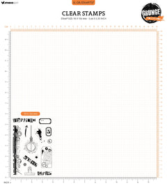 SL Clear Stamp Inspire Happiness Grunge Collection 14 PC-3