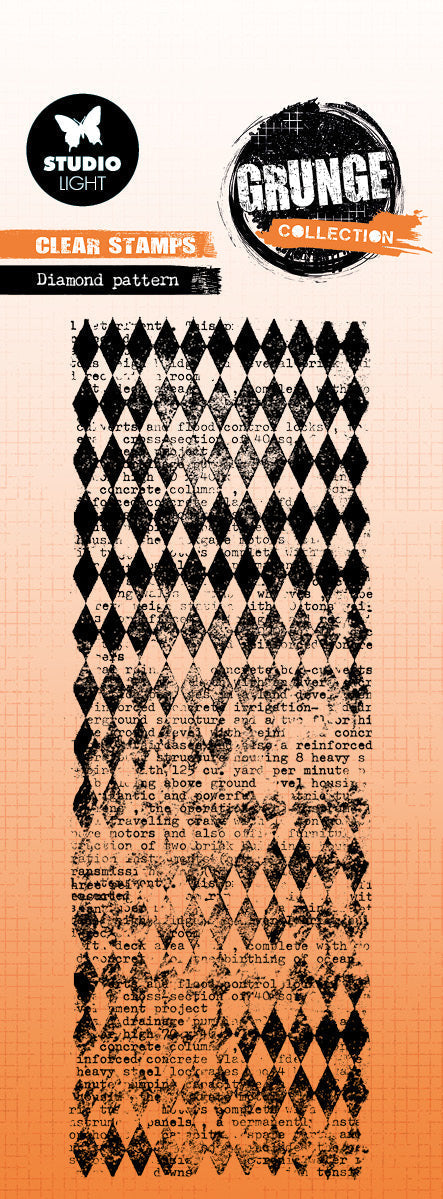 SL Clear Stamp Diamond Pattern Grunge Collection 1 PC-1