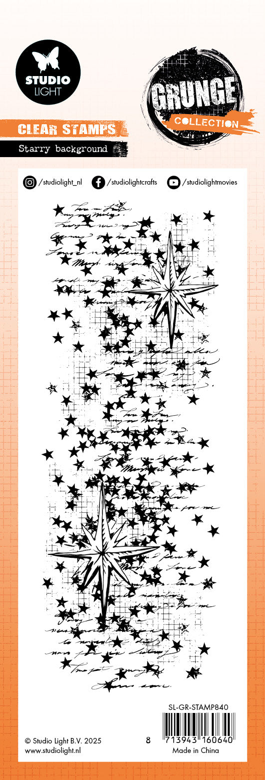 SL Clear Stamp Starry Background Grunge Collection 1 Pieces-2