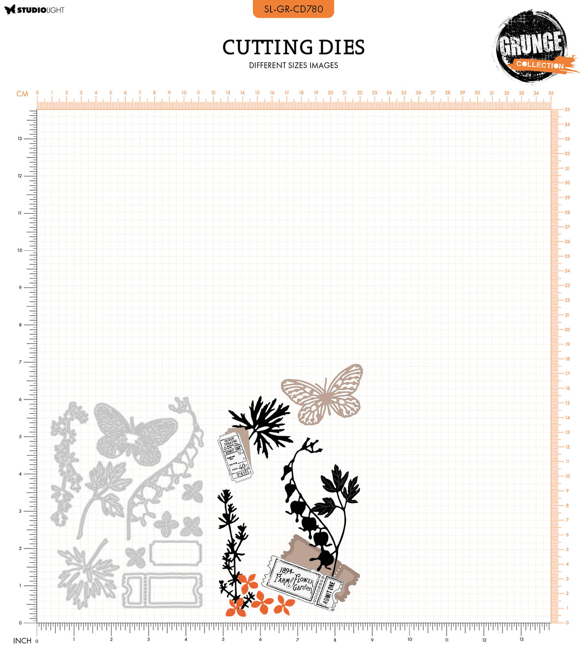 SL Cutting Die Botanical Elements Grunge Collection 13 PC-2