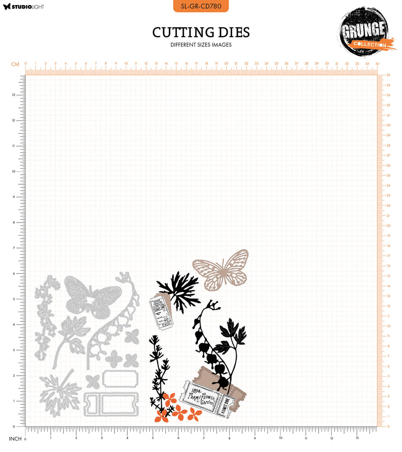 SL Cutting Die Botanical Elements Grunge Collection 13 PC-2