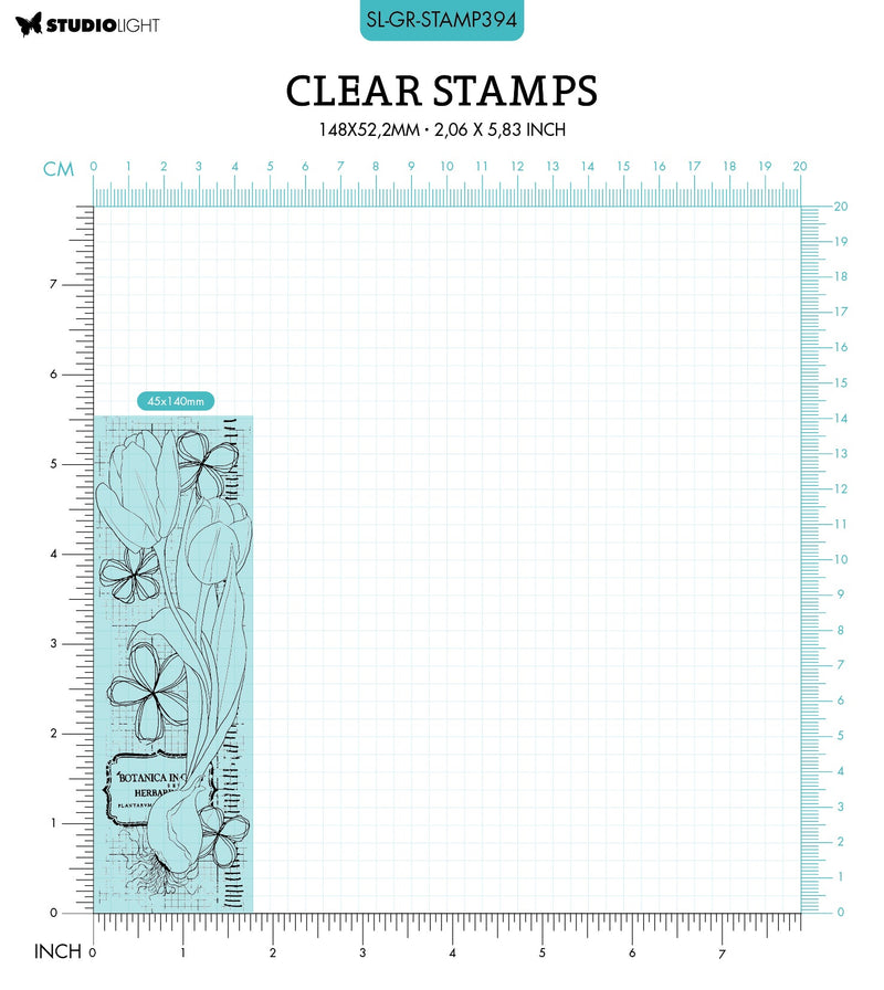 SL Clear Stamp Tulips Grunge Collection 45x140x3mm 1 PC nr.394-2