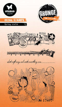 SL Clear Stamp Spring Crafts Grunge Collection 89x132x3mm 4 PC nr.398-1