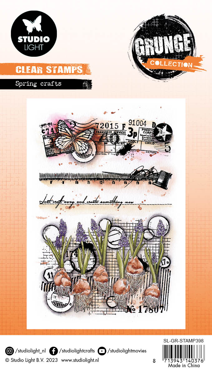 SL Clear Stamp Spring Crafts Grunge Collection 89x132x3mm 4 PC nr.398-4