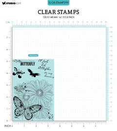 SL Clear Stamp Butterflies Grunge Collection 89x132x3mm 5 PC nr.399-2